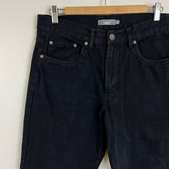 Mountain Ridge Black Straight Leg Sturdy 100% Cotton Dad Jeans Pants - Size 34 - Picture 3 of 13